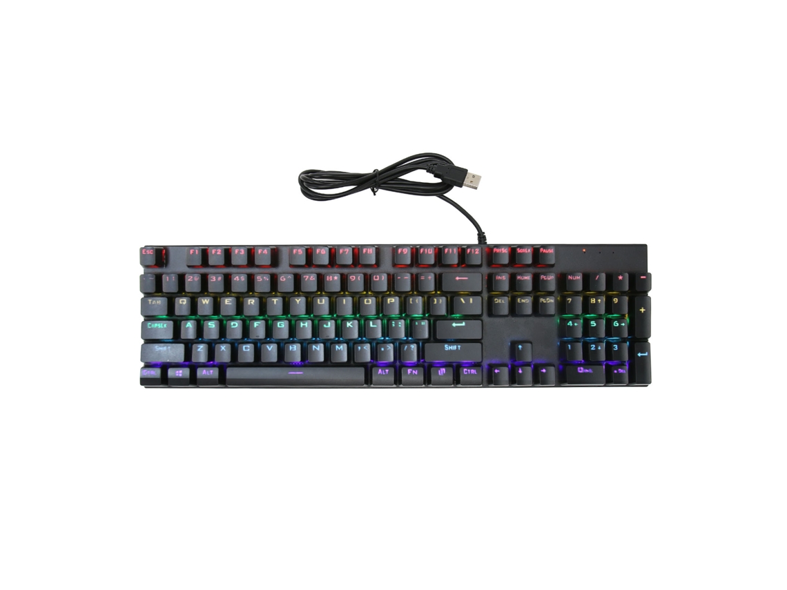 Teclado Mecánico Con 104 Teclas, Interruptores Azules Y 28 Modos De Iluminación Rgb Para Windows Y Os X.