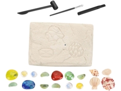 Juego de excavación arqueológica con piedras preciosas para niños, kit educativo de tamaño mediano con manual de instrucciones CHABERLU