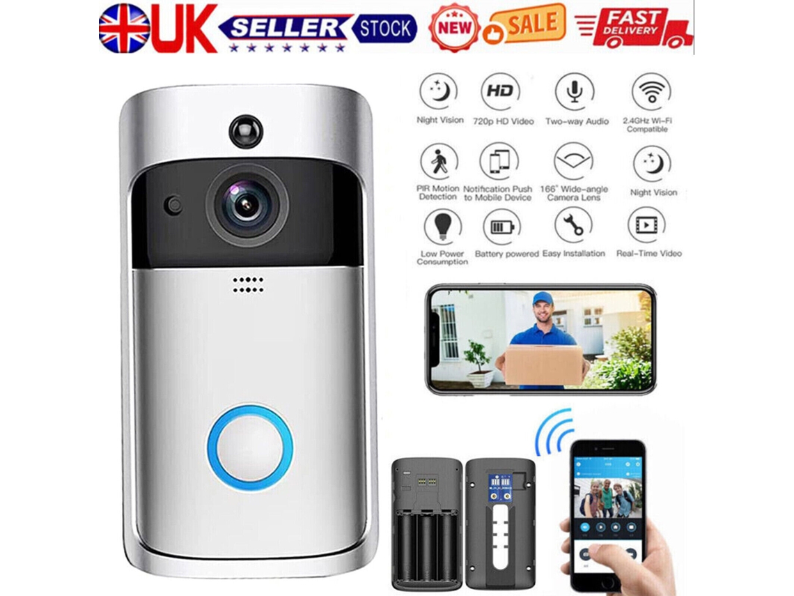 Timbre con video Ring HD, timbre con video inalámbrico con detección de movimiento avanzada Neveance