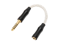 Cable Adaptador Para Auriculares De 2,5 Mm Hembra A 4,4 Mm Macho, Cobre Cristalino, 14 Cm, Plateado