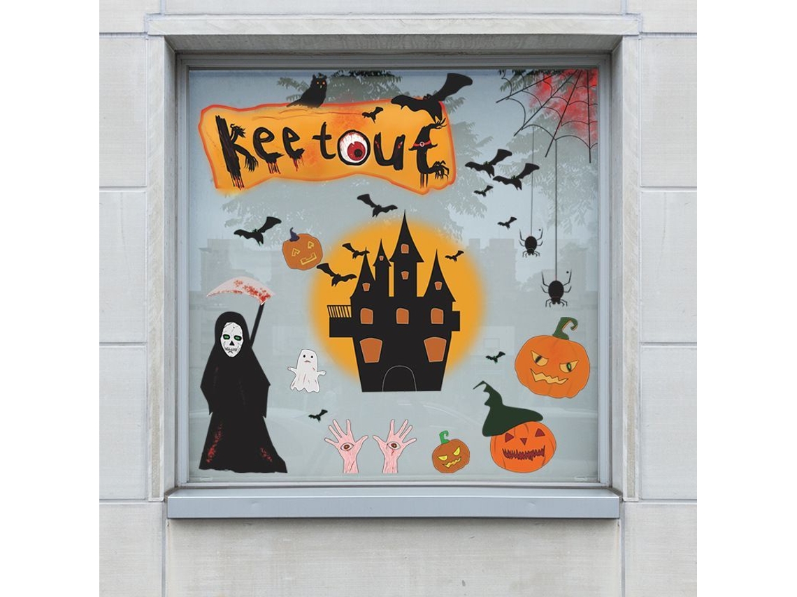 2026-calcomanías De Pared Para Halloween Espeluznantes Decoración De Fantasmas Y Calabazas