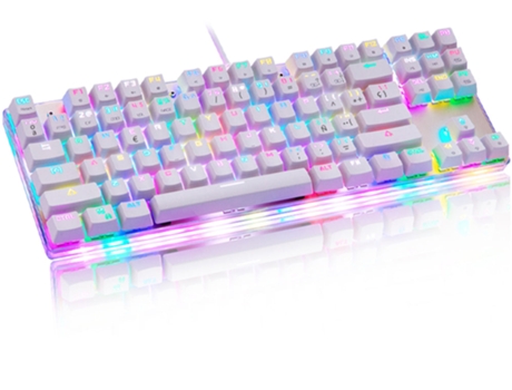 Teclado Gaming SLOWMOOSE RGB (Mecánico - Inglés - Blanco)