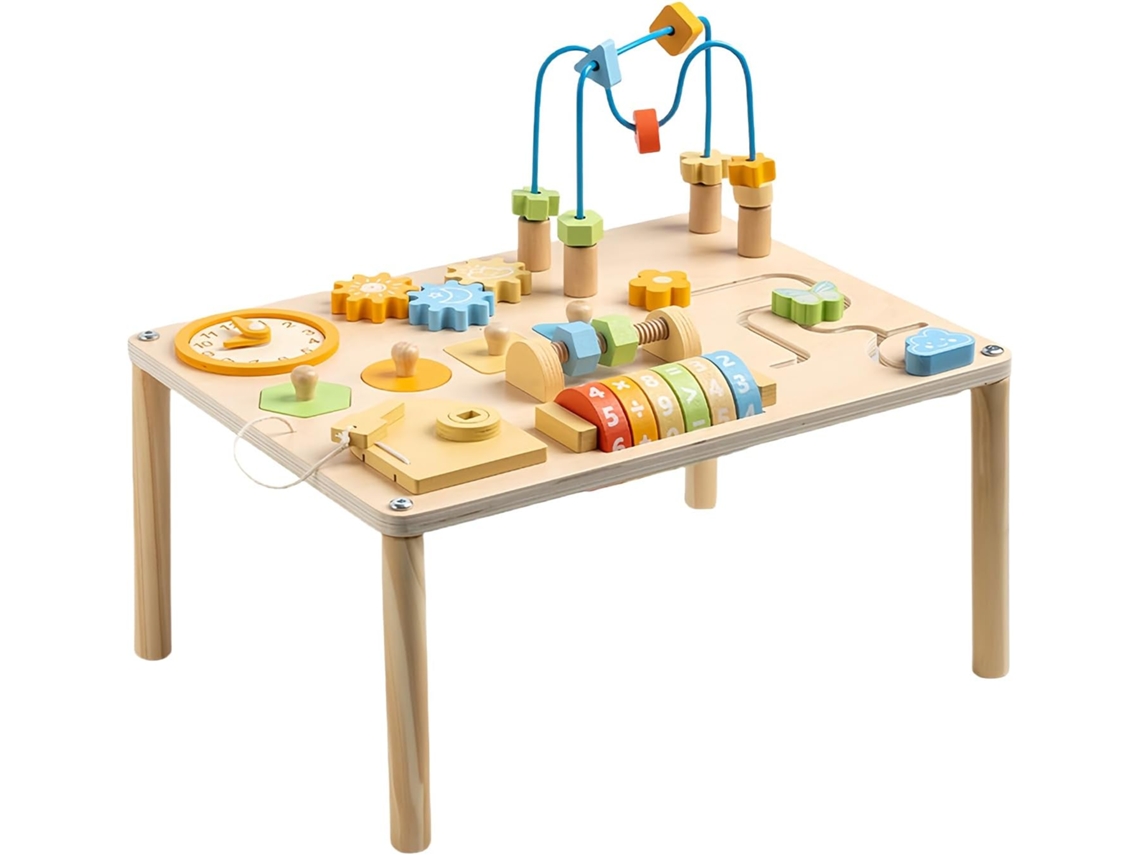 Mesa De Actividades Para Bebés - Mesa De Aprendizaje - Juguetes Educativos De Madera Con...
