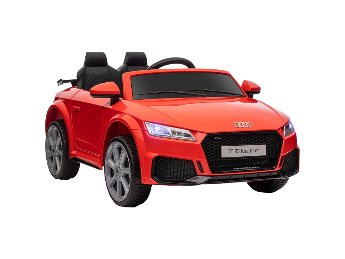 Coche eléctrico Audi TT para niños mayores de 3 años con mando a distancia, música y luces, batería de 12 V, 102 x 60 x 44 cm, rojo, ZENCORE SERVICES