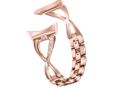 Correa de metal decoración de diamantes de imitación para Google Pixel Watch - oro rosa