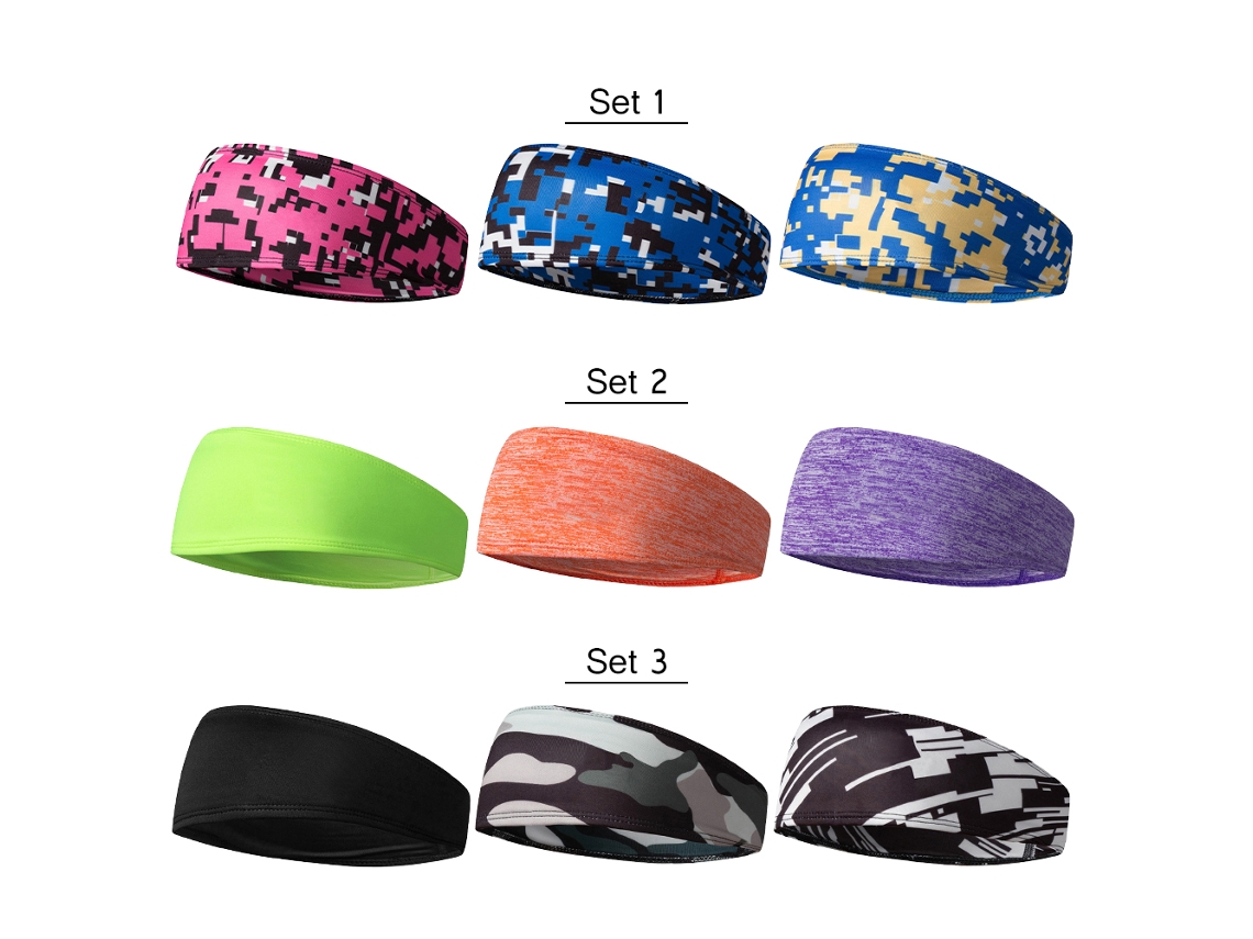 3 Diademas Para Deportes, Correr, Baloncesto, Tenis, Senderismo, Absorbentes Del Sudor, Unisex