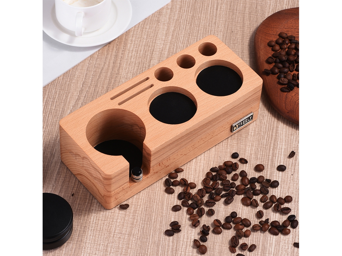 Estación Amasadora De Espresso De 54 Mm Con Soporte Ajustable Y 5 Ranuras Para Accesorios De Café.
