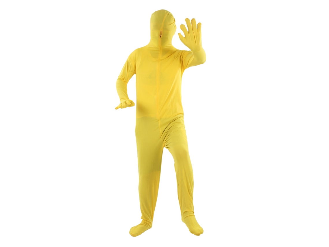 Traje elástico de cuerpo completo para fotografía con croma amarillo