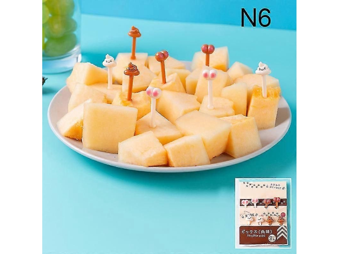 Palillos De Comida Infantiles Adorables Para Loncheras Bento, Verduras, Frutas, Mini Platos, Reutilizables Y Seguros.