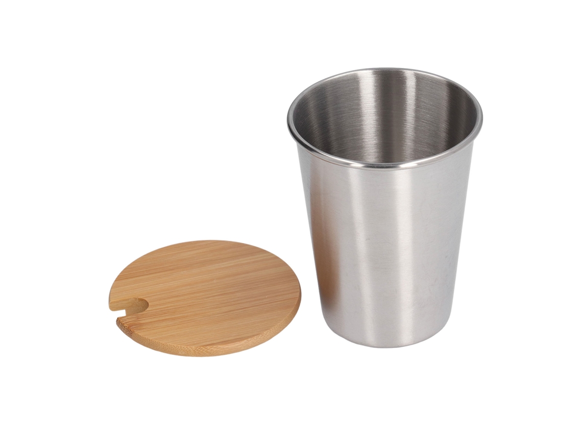 Vaso portátil apilable de acero inoxidable de 350 ml
