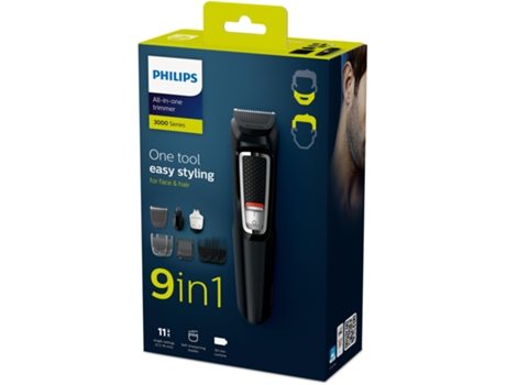 Philips Multigroom Series 3000 9 Accesorios 9 en 1 Rostro y cabello