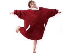 2026-chaqueta Manta Para Niños, Polar Sherpa Suave Y Abrigado, Manta Portátil Con Capucha, Regalo Para Niños Niñas, Rojo