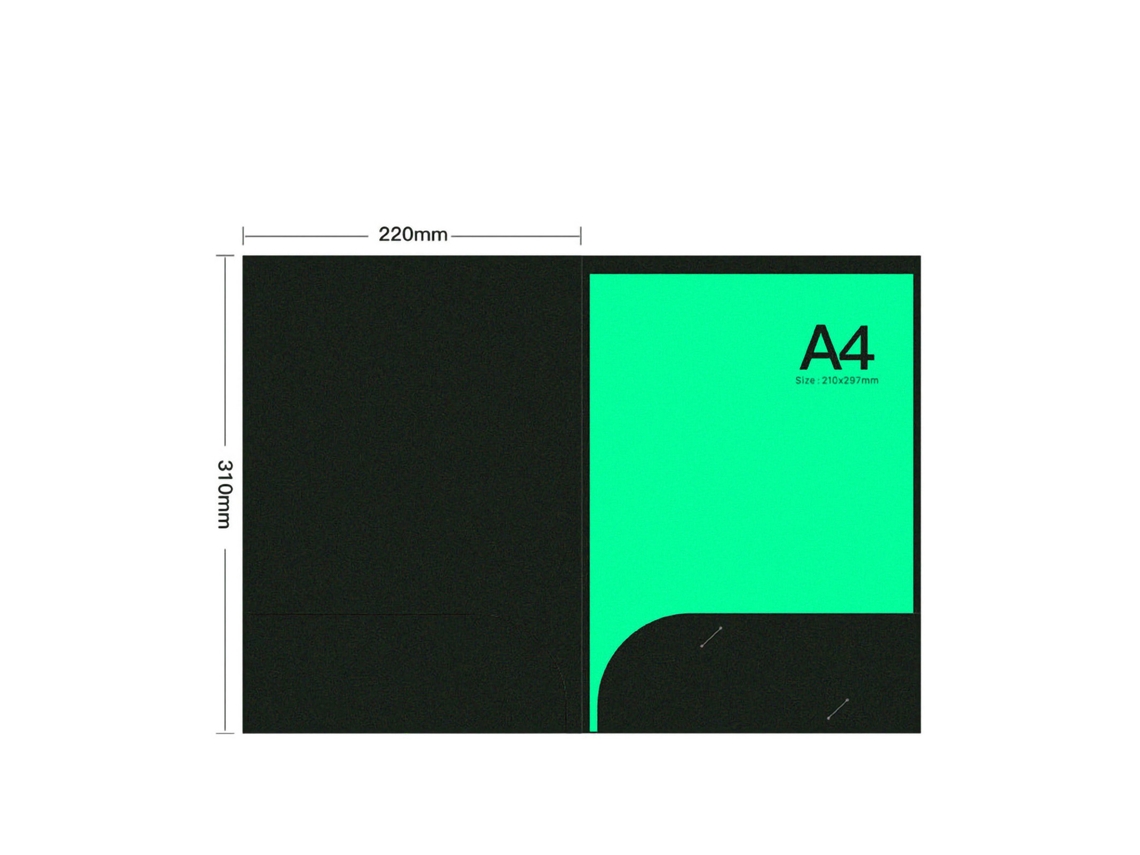 Carpeta De Bolsillo L Forma Con Diseño Biselado Y Bolsillo Integrado, Carpeta De Papel Doble Tapón Azul, Suministros De Oficina A4