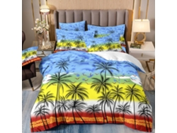 Juego Ropa Cama Piezas Estampado Hombre Mujer Funda Nórdica Microfibra Almohada Juego 50 X 75 Cm 220 240