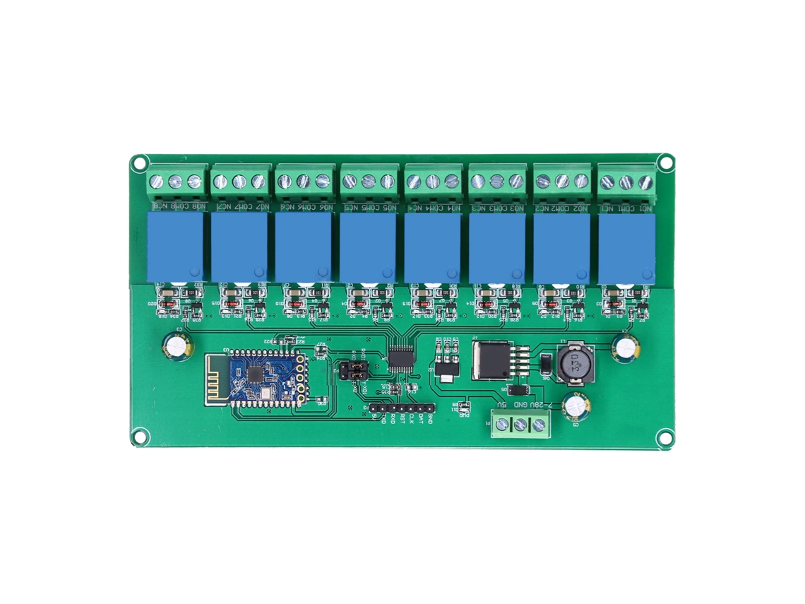 Módulo De Relé 8 Canales Placa Inalámbrica Bluetooth Control Remoto Interruptor Dc 7‑28v/dc 5v