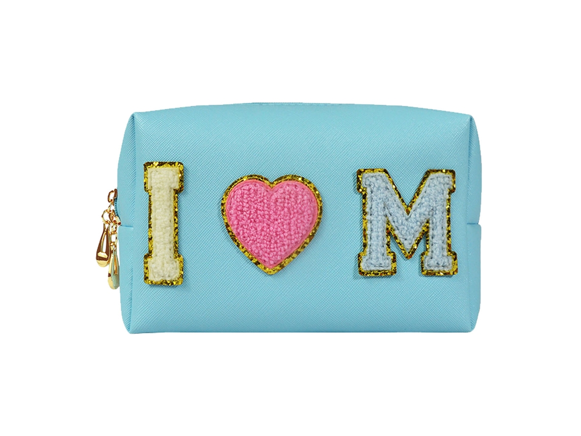 Bolsa de maquillaje con letras, piel sintética, impermeable, bolsa de aseo portátil para mujer NEVEANCE