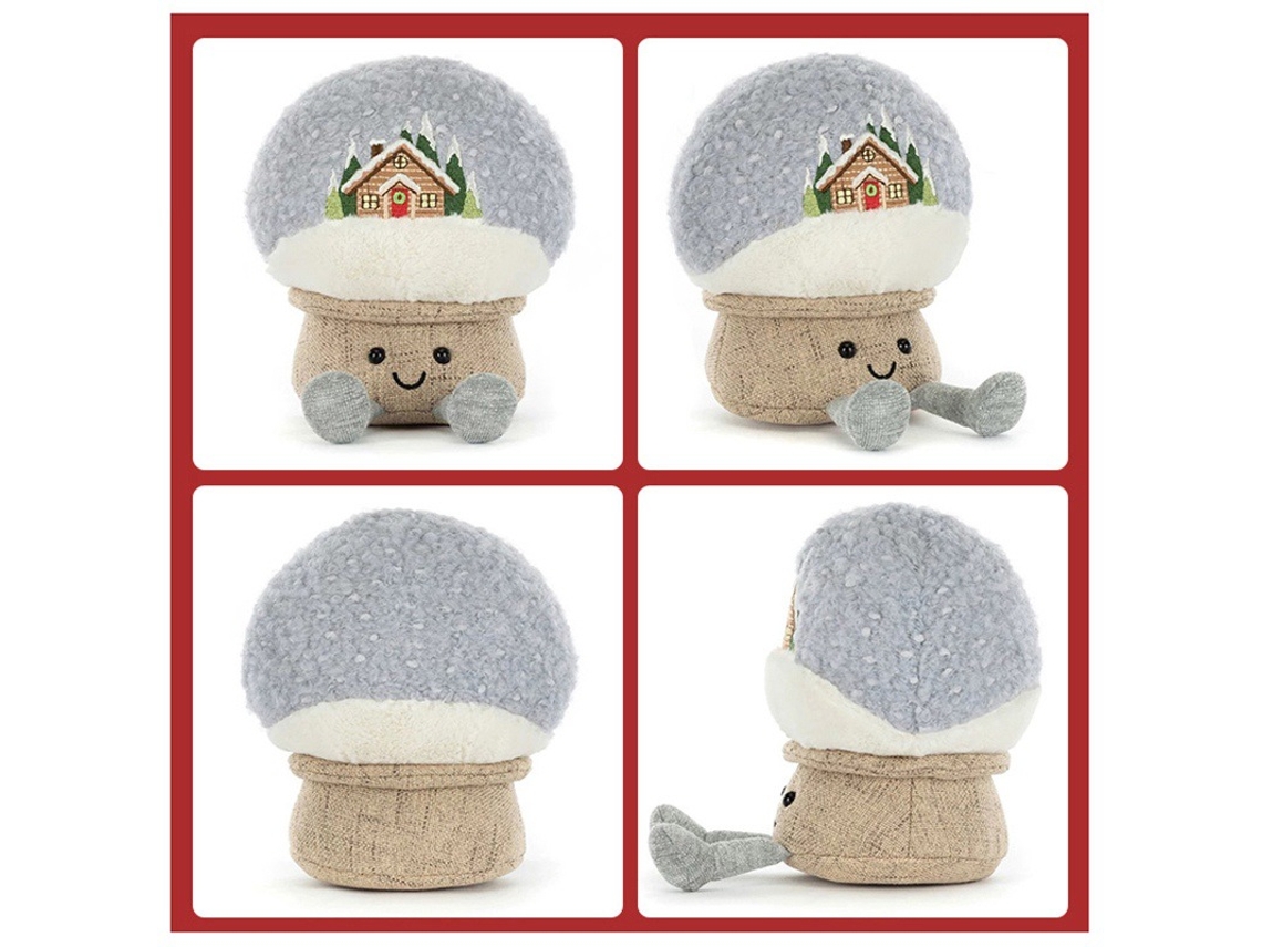 (bola De Nieve Con Temática Navideña 13 Cm) Peluche, Cojín Para Sofá