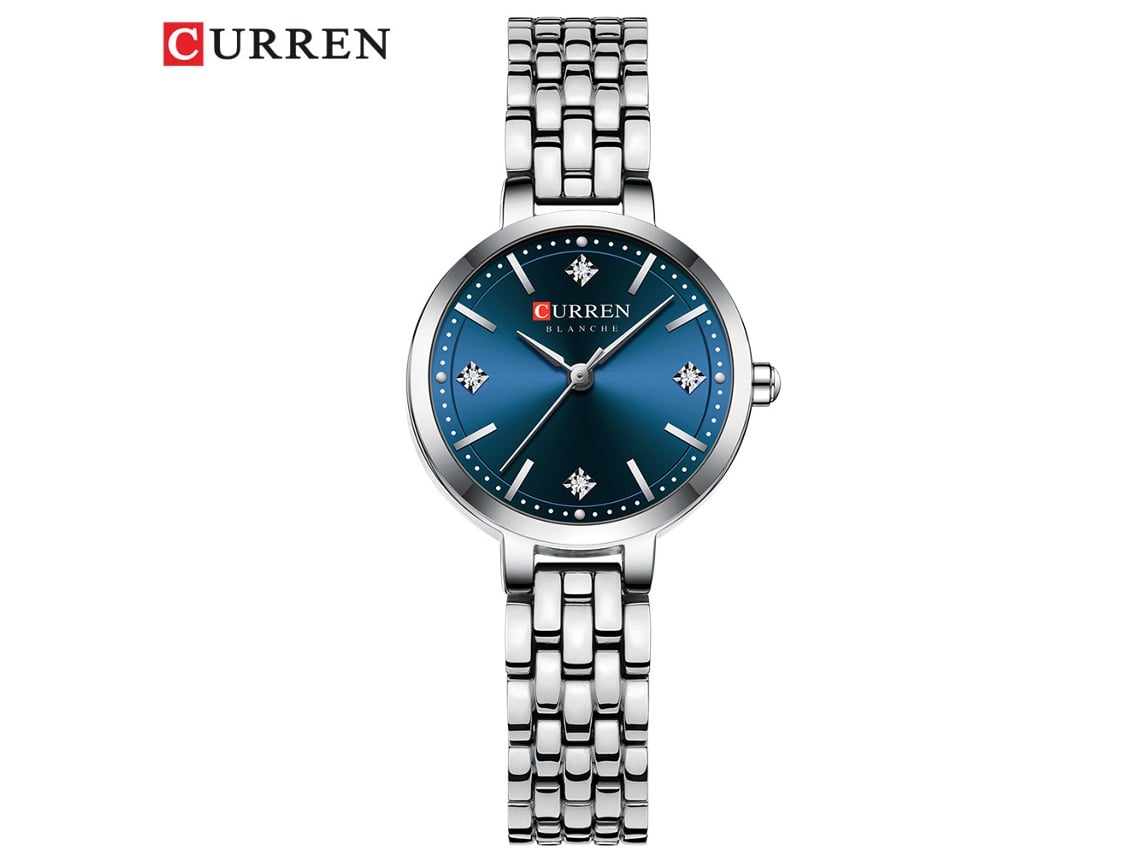 Relógio Feminino Casual De Quartzo Com Mostrador Pequeno E À Prova D'água (azul).
