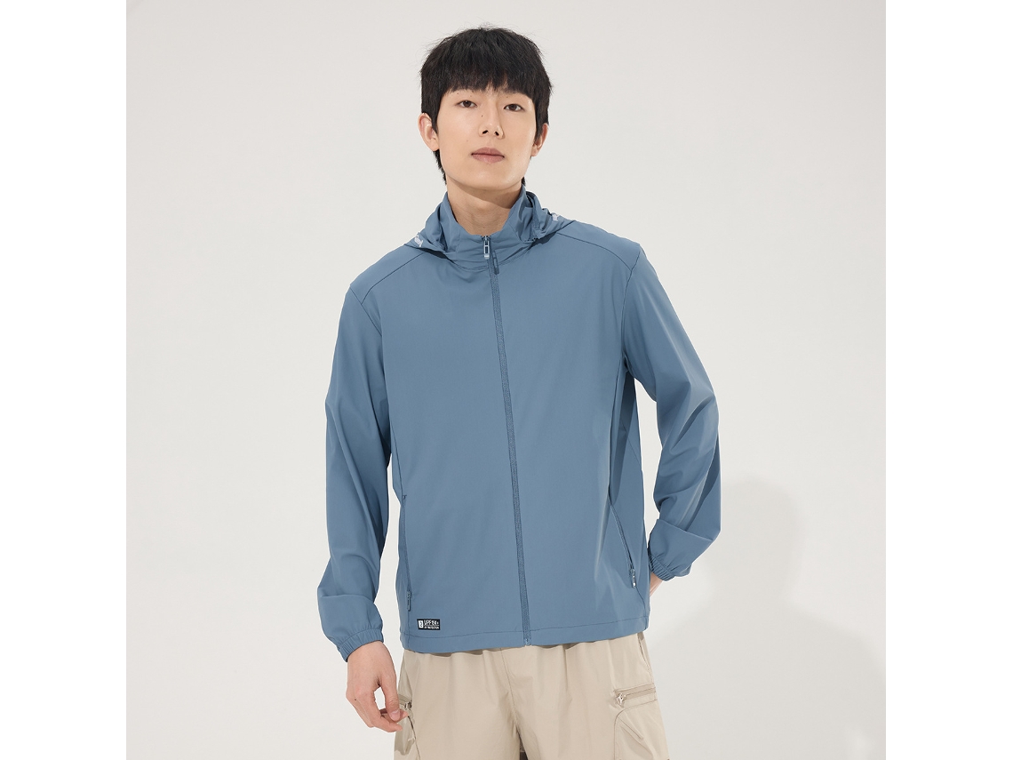 Camiseta de manga larga para hombre Yuysan con protección solar, de secado rápido, con protección UV y gorra extraíble.