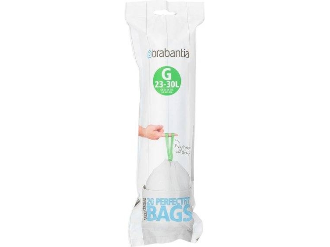Set de 20 Bolsas de Basura BRABANTIA 246265 (0,9 kg - 28 x 18 x cm)