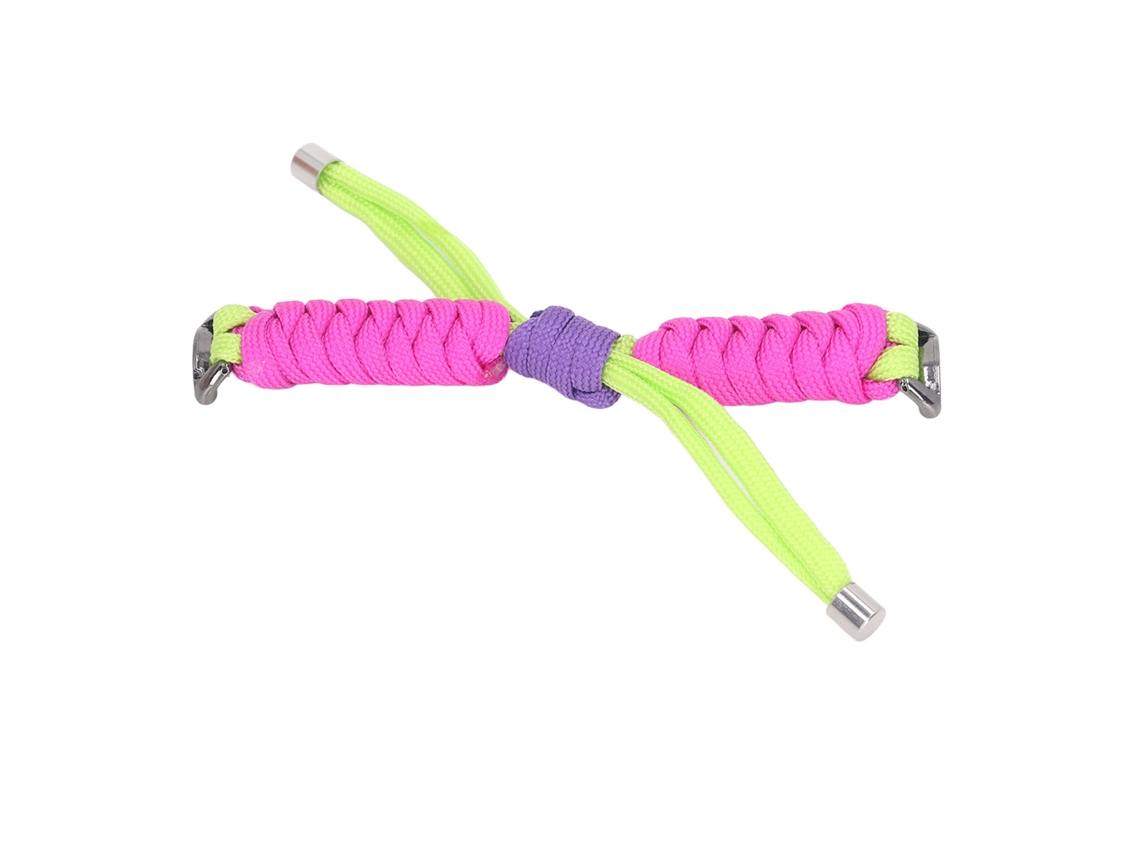Correa Elástica De Nailon Tejido Para Mi Band 8, Repuesto Para Reloj Inteligente, Amarillo Brillante Y Rojo Rosado.