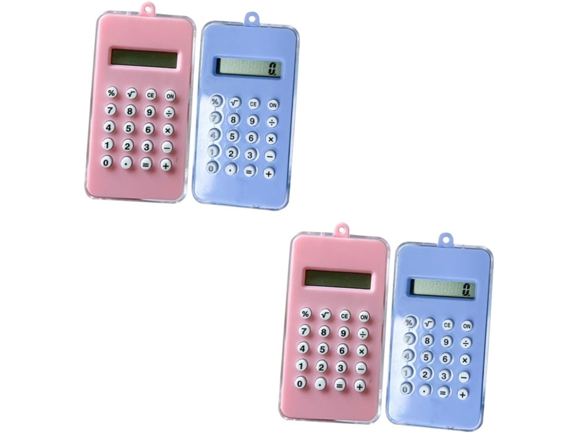 Mini calculadora portátil con diseño de dibujos animados, ligera y práctica, juego de calculadora de bolsillo, C Gokoco