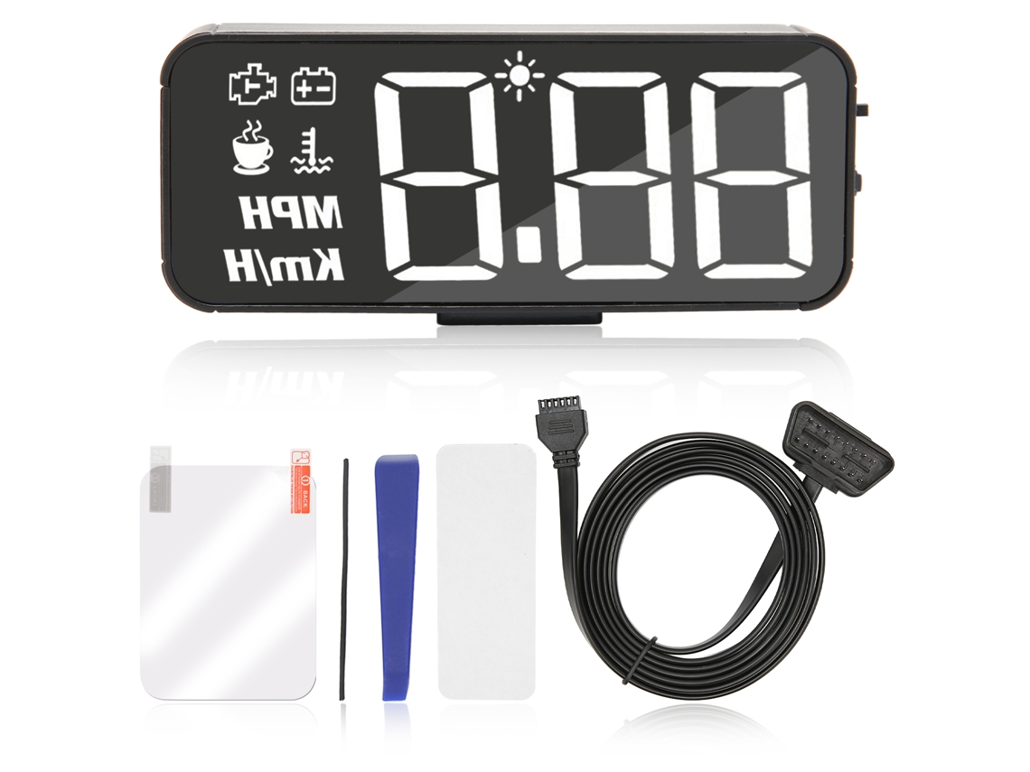 Pantalla De Proyección Hud Obd2 Para Parabrisas, Velocímetro Digital, Alarma De Exceso De Velocidad