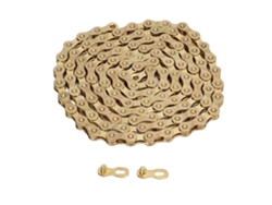 Omni-cadena De Bicicleta 10 Velocidades 116 Eslabones Plated Gold Para Bicicletas De Carretera Y Montaña