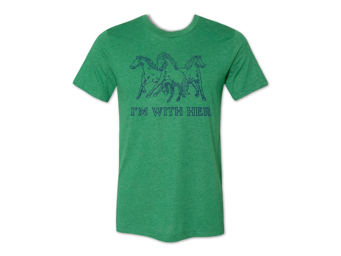 I'm With Her Horses T-shirtwhite Rockinstone Size:xl