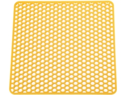 Alfombrilla de silicona para lavavajillas, resistente al calor, amarilla