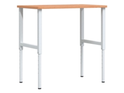 Maison Exclusive - Banco De Trabajo Rectangular Madera Maciza 100x60x(71,5-98) Cm