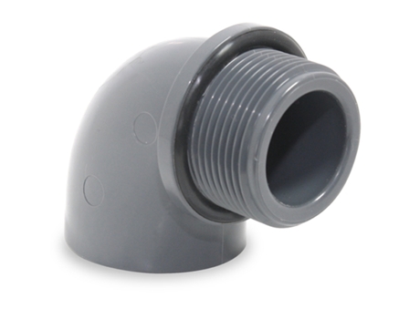 Codo 90º Pvc Presion Encolar R/M 50-11/2 S/Teflon HIDROTEN