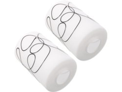 Cubierta Cilíndrica De Vidrio De 2 Piezas Para Lámpara Colgante Decorativa De Repuesto Para Candelabros