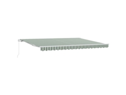 Maison Exclusive - Toldo Retráctil Verde Y Blanco 450 X 350 X 165 Cm