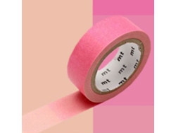 Cinta adhesiva decorativa rosa fluo y verde degradado - 1,5 cmx7 m