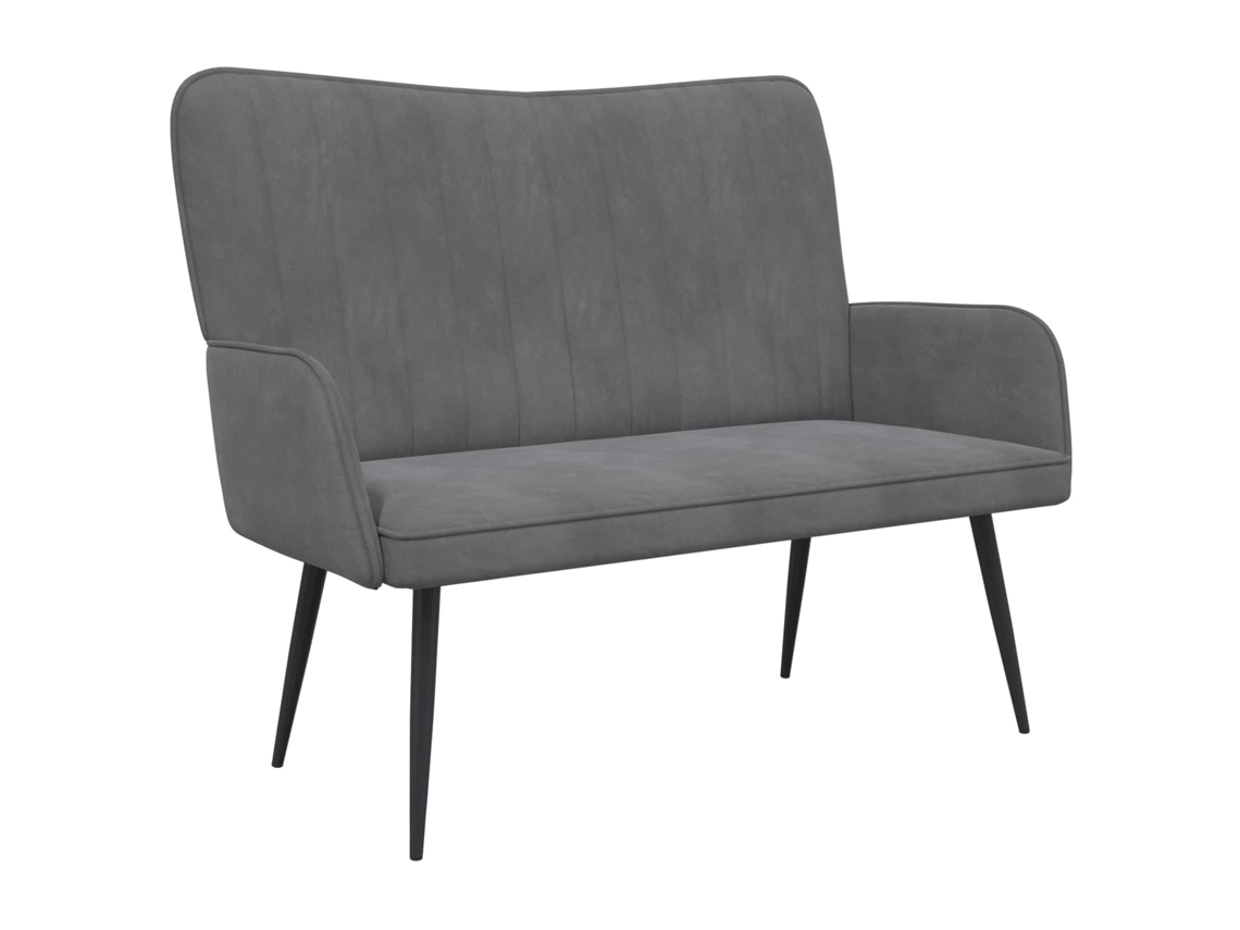 Sofá De 2 Plazas Gris Oscuro 115 X 61 X 87 Cm