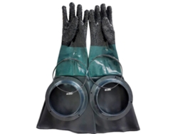 Guantes De Arenado 60cm Con Anillos O Para Gabinete De Arenado Piezas Sandblaster Verde Negro