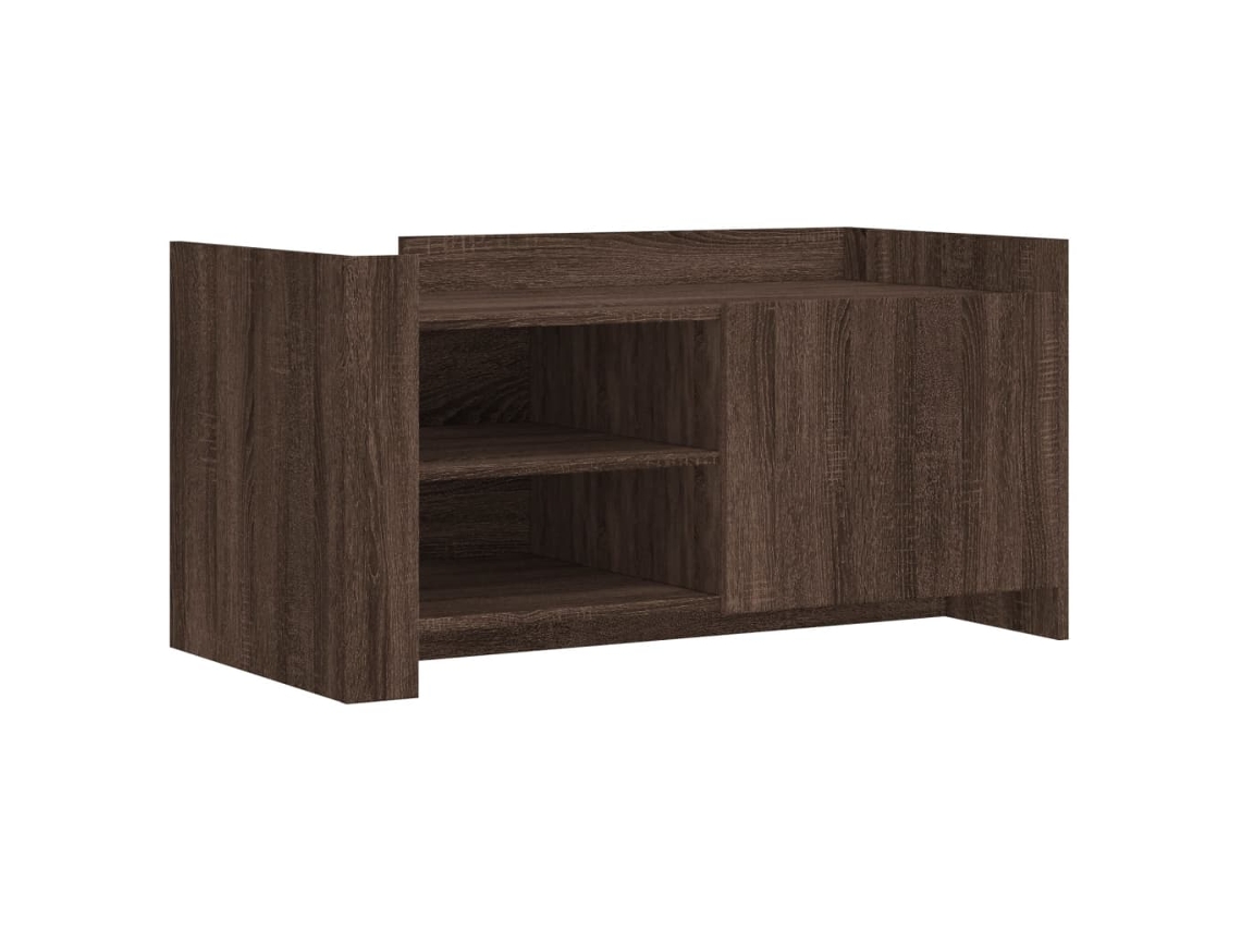 Maison Exclusive - Mesa De Centro Madera De Ingeniería Marrón Roble 100x50x50 Cm