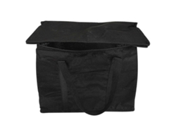 Bolsa de compras plegable para uso exterior, 1 unidad, negra, tela no tejida. GOKOCO