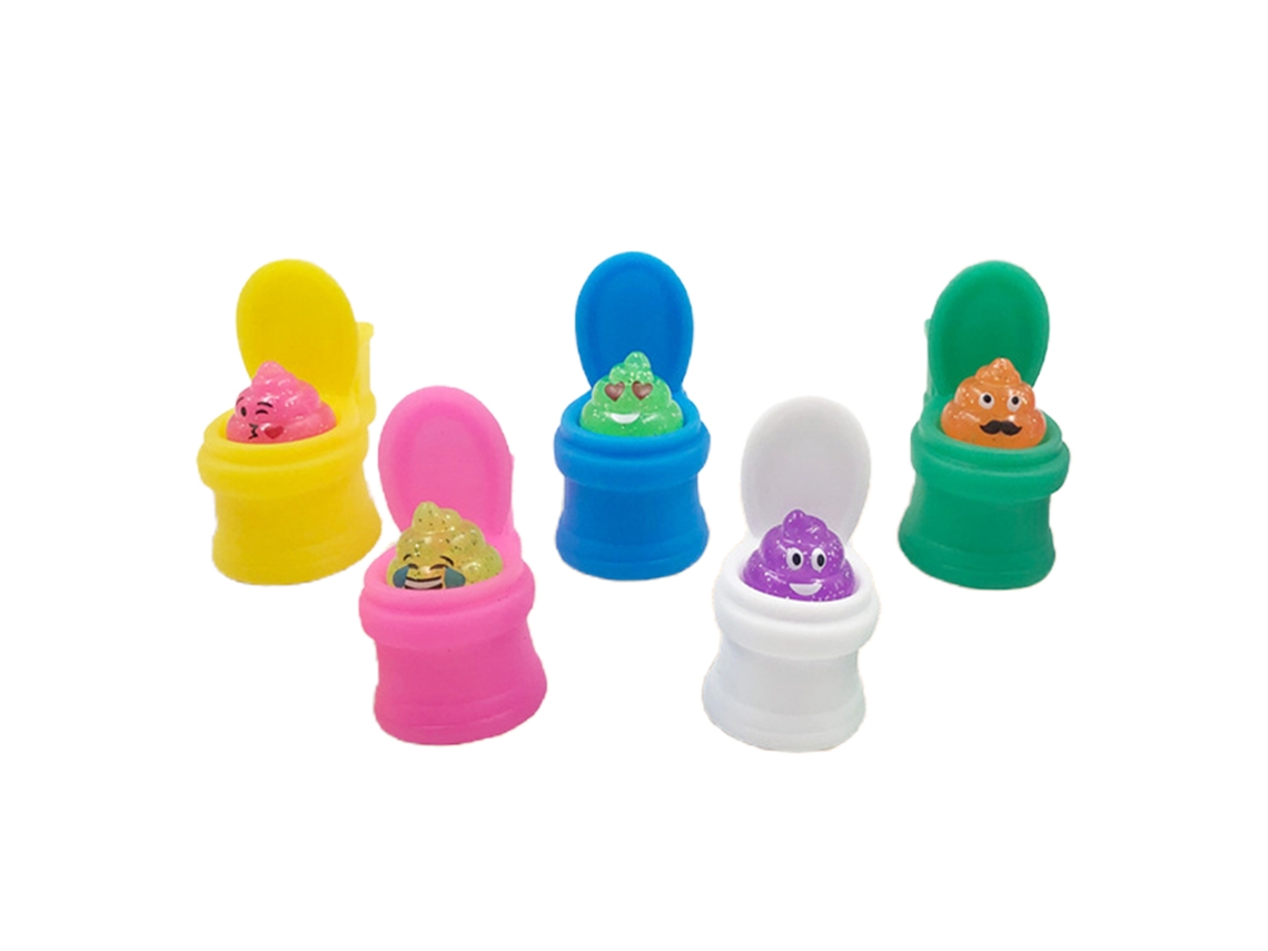 5pcs Juguete De Caca Elástica Para Squeezing Inodoro Juguete De Caca No Tóxico Suave Para Decompresión Y Ventilar