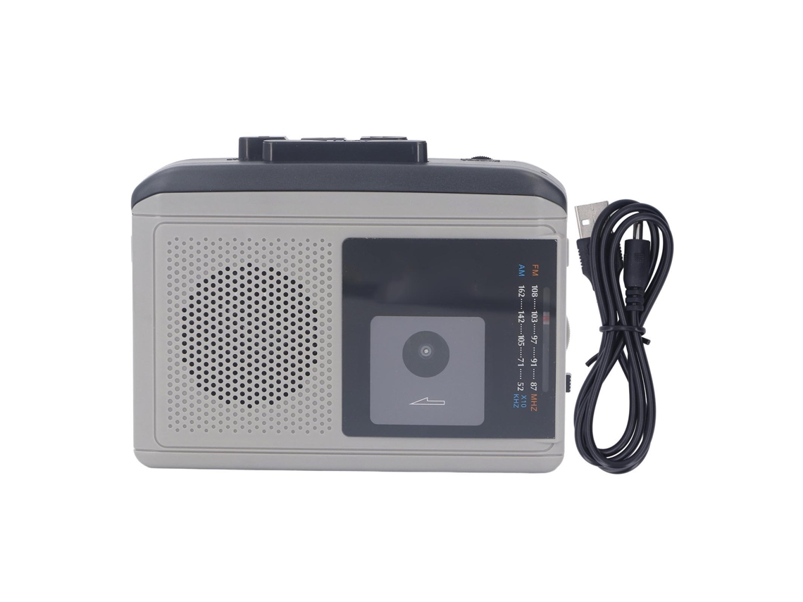 Reproductor De Casetes Portátil Con Altavoz, Radio Am/fm, Usb Y Pilas Aa.