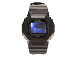 Reloj Electrónico Digital Con Luz, Resistente Al Agua, Reloj Deportivo Informal Para Hombres, Mujeres Y Estudiantes, Negro.