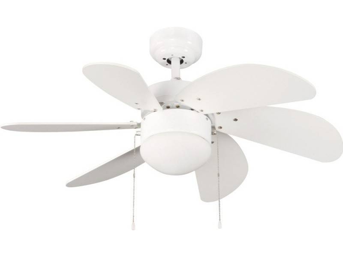 Ventilador de Techo CRISTALRECORD Tabit Blanco (55 W - Diámetro 76.2 cm)