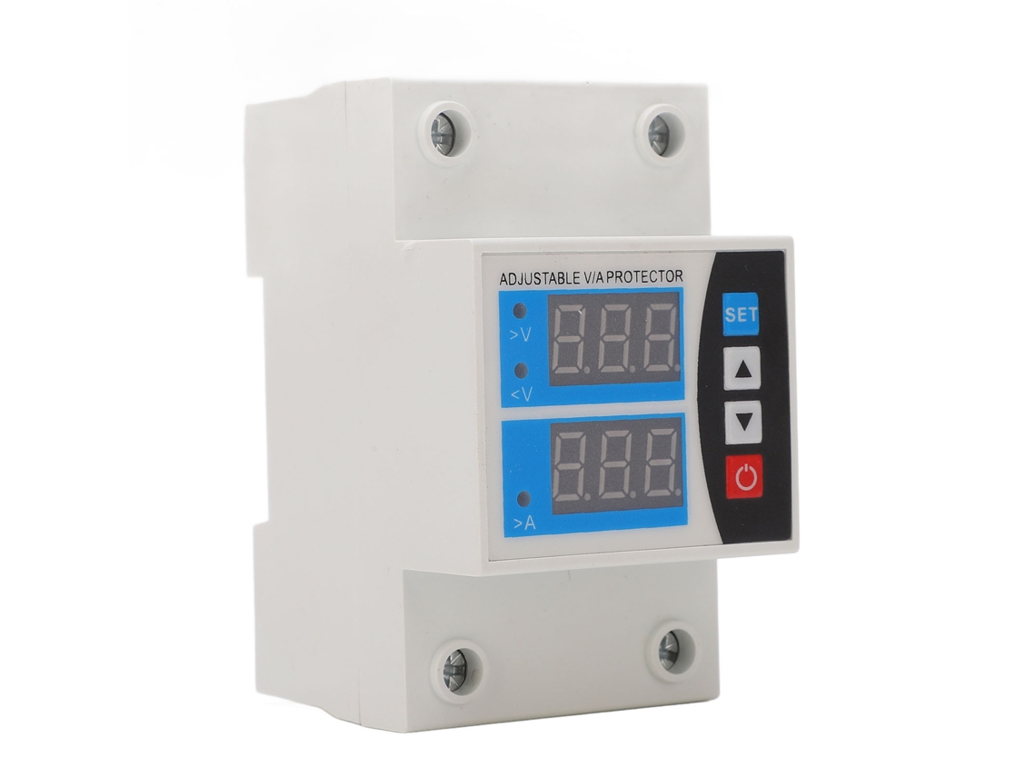 Protector De Sobrecarga Y Baja Tensión Ajustable Con Reinicio Automático 240v-300v 63a Para Rail Din
