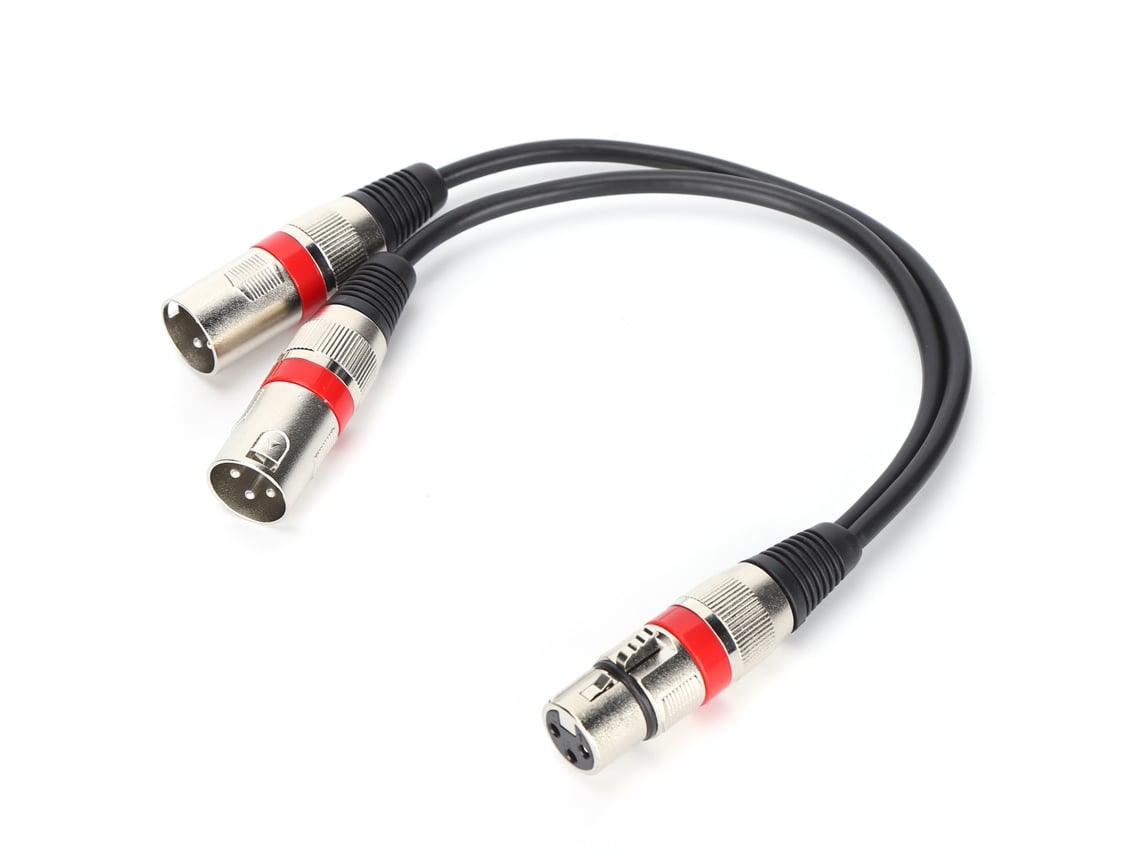 Cable Xlr Hembra A Doble Xlr Macho Splitter De Audio Para Micrófono 0.3m Jorindo Jd6070