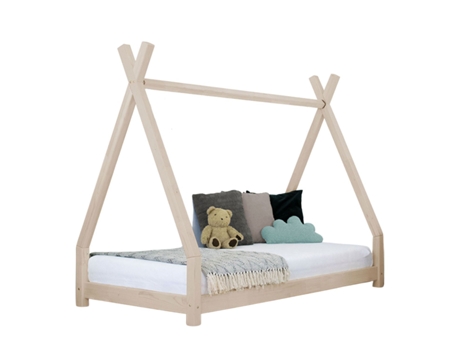 Cama tipi infantil NAKANA 80 x 160 beige BENLEMI