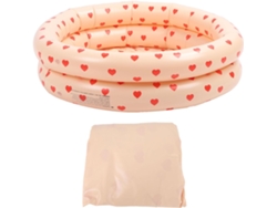Piscina Inflable Redonda En Forma De Corazón 87cm, Inflado Rápido Pvc Para Bolas, Caja Casa Mascotas