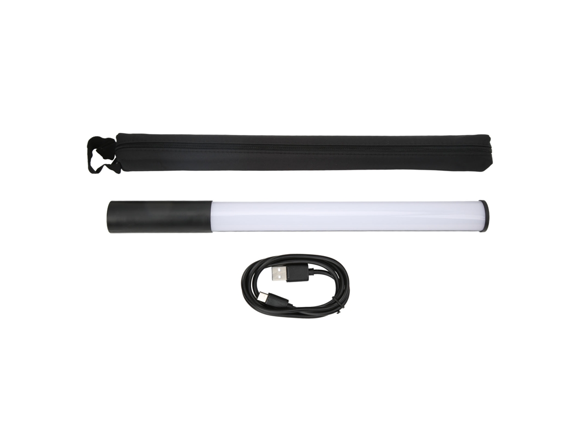 Luz LED portátil RGB recargable con 12 niveles de brillo para fotografía