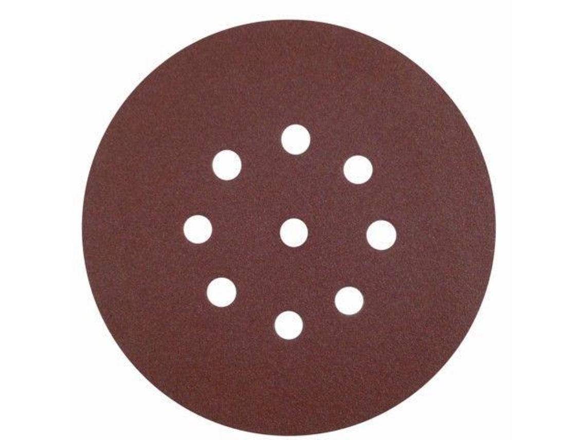 Caja de 50 discos de 150 mm de papel autoadhrente ao (9 agujeros; grano 120) GELVA
