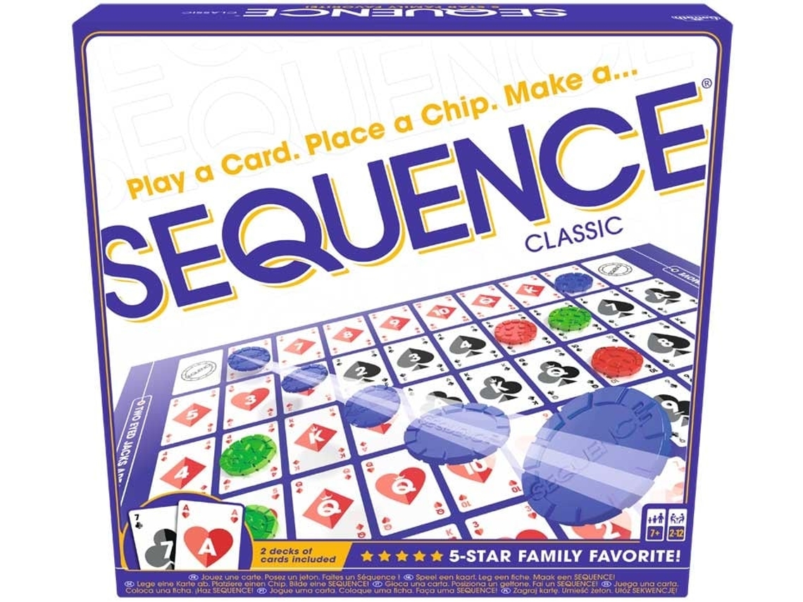 Juego de mesa de secuencias, juego de estrategia educativo para niños y familias. Merkloos